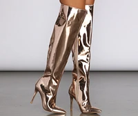 Metallic Marvel Stiletto Boots