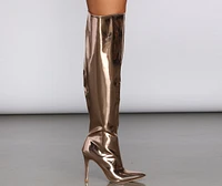 Metallic Marvel Stiletto Boots