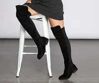 Flat Thigh High 50/50 Boots