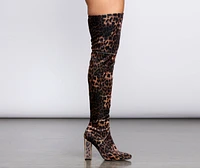 Leopard Diva Over The Knee Boots