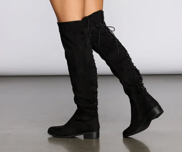 over the knee boots stay up