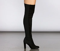 50/50 Thigh High Faux Suede Boots