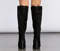 Point Toe Tall Suede Boots