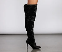 Live Lavishly Velvet Stiletto Boots