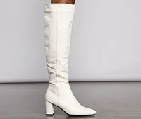 Lead The Way Faux Leather Over Knee Boots