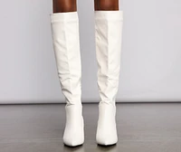 Lead The Way Faux Leather Over Knee Boots