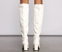 Lead The Way Faux Leather Over Knee Boots