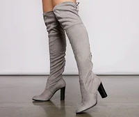 Trend Alert Over the Knee Faux Suede Boots