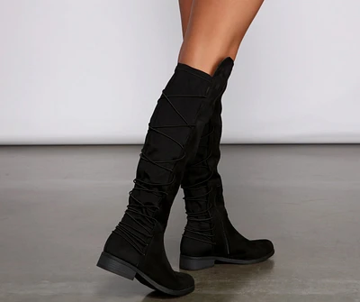 the Details 50/50 Lace Back Boots