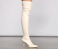 Level Up Thigh High Faux Leather Boots