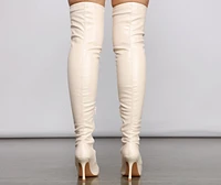Level Up Thigh High Faux Leather Boots