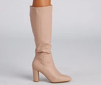 Sleek And Trendy Below-The-Knee Boots