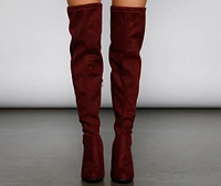 Essential Over The Knee Faux Suede Boots