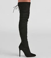 Stacked On Style Lace-Up Boots