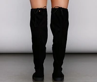 Simply Stylish Faux Suede Wide-Fit Boots
