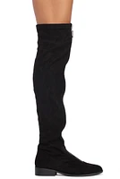 Zipped Faux Suede Boots