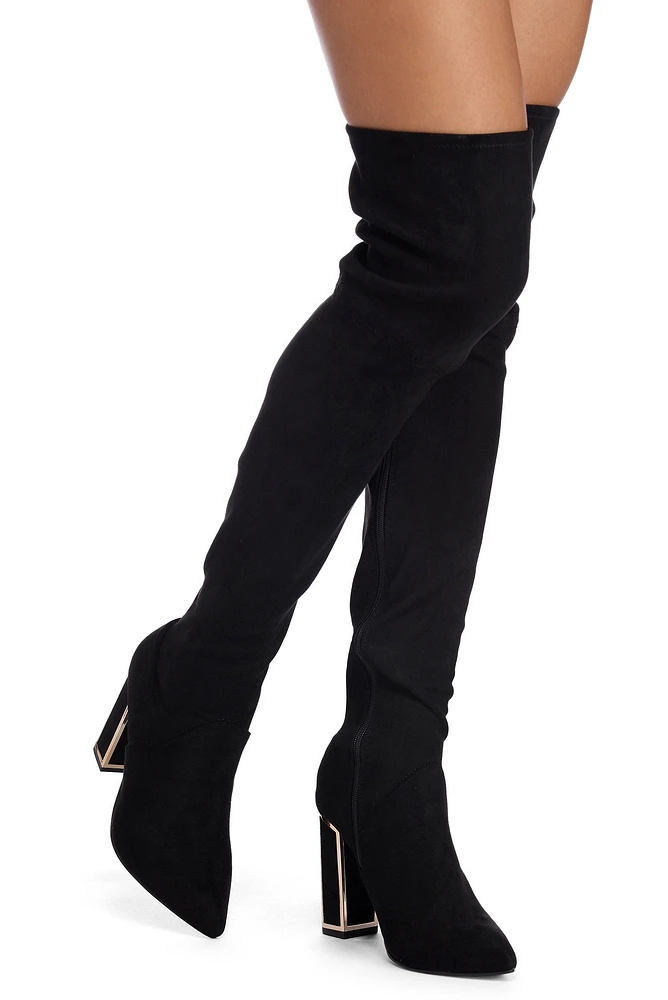 Ready To Slay Faux Suede Boots