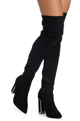 Ready To Slay Faux Suede Boots