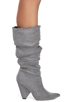 Glitter Glam Slouched Boots