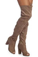 Stepping Faux Suede Boots
