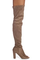 Stepping Faux Suede Boots