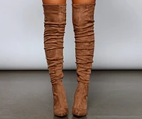 Stacked On Style Lace-Up Boots