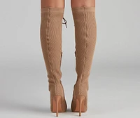 Elevated And Trendy Lace-Up Stiletto Boots