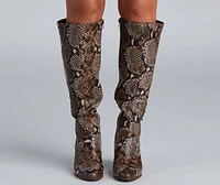 Chic Vixen Snake Faux Leather Boots