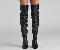 Tres Chic Faux Leather Boots