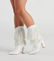 Line Dance Fringe Cowgirl Boots