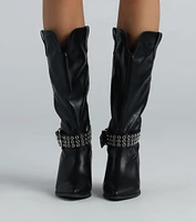 New Sheriff Town Western Buckle Boots