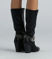 New Sheriff Town Western Buckle Boots