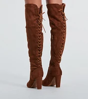 Strut Your Stuff Lace-Up Over-The-Knee Boots