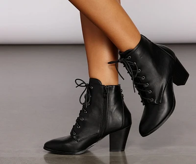 On The Edge Block Heel Booties