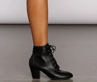 On The Edge Block Heel Booties