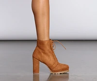 Get To Work Lace-Up Boots