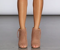 See You Peep Toe Booties