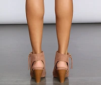 See You Peep Toe Booties