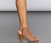See You Peep Toe Booties