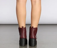O-Ring Zipper Lug Boots