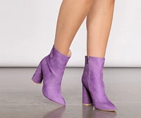 All Things Femme Faux Suede Booties