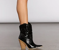 On A Western Kick Croc Cowboy Booties