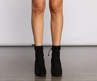 Tied to Basics Faux Suede Booties