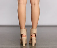 A Chic Moment Open Toe Ankle Booties