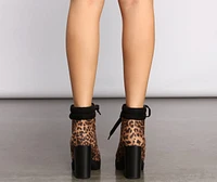 Feline Fierce Block Heel Combat Booties