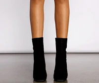 Trendy Chic Square Toe Stiletto Booties
