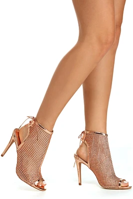 Glitz Open Toe Booties