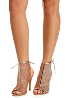 Glitz Open Toe Booties