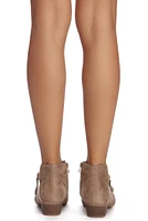 Faux Suede On Up Booties