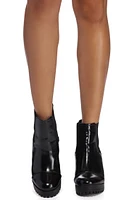 Shoe Shine Lug Sole Booties